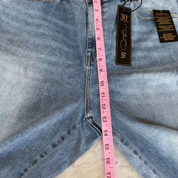 DG2 by Diane Gilman Classic Stretch Denim Swirl Bootcut Jean Chambray Sz 22W NWT - Picture 6 of 7